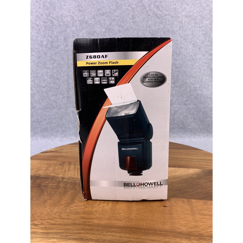 Bell Howell Z680AF-C Power Zoom Flash Black Reprogrammable For Canon‎ EOS
